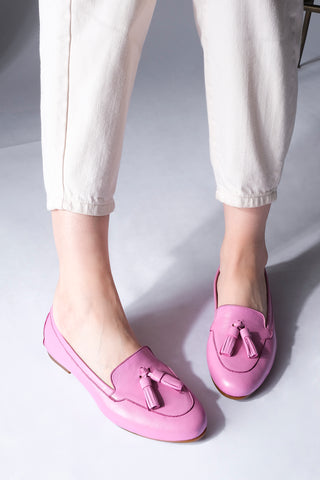 Kadın Hakiki Deri Loafer Comfort Ayakkabı Reyla - Pembe