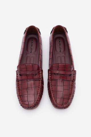 Kadın Loafer Günlük Ayakkabı Feryus - Bordo Croco