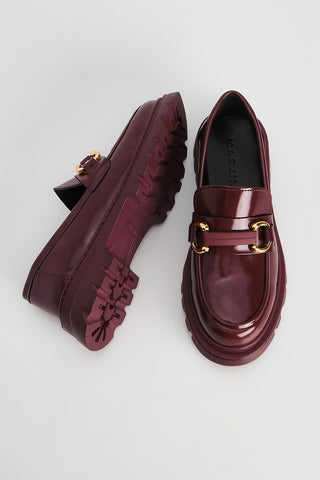 Kadın Loafer  Tokalı Günlük Ayakkabı Kinles - Bordo