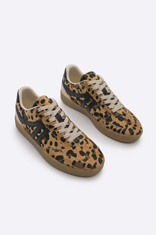 Kadın Sneaker Bağcıklı Spor Ayakkabı Tiyone - Leopar